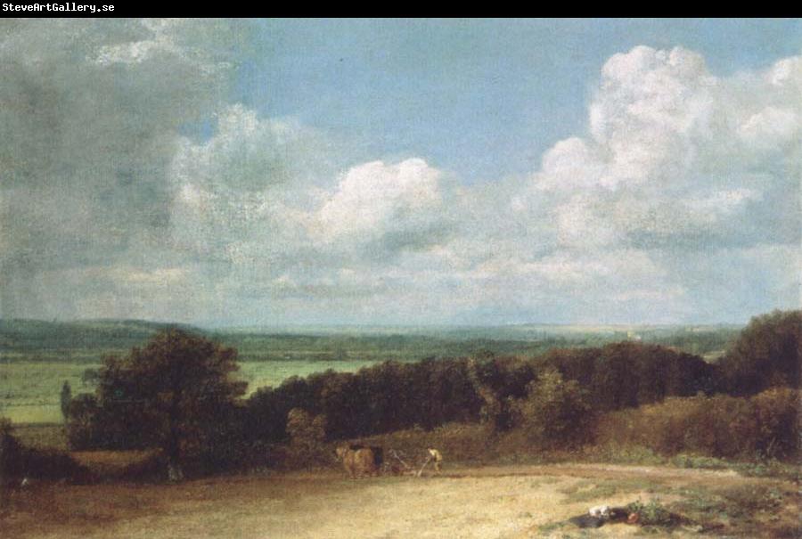 John Constable A ploughing scene in Suffolk